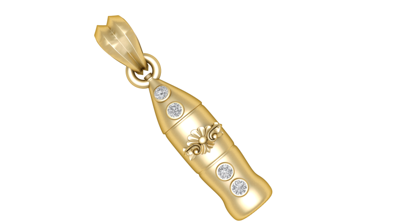 Royal Gem Charm Pendant 3D Printable Model 3D Print Model .c4d .max .obj .3ds .fbx .stl .blend