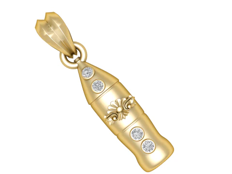 Modelo para impress&atilde;o 3D de pingente Royal Gem Charm Modelo de Impressão 3D