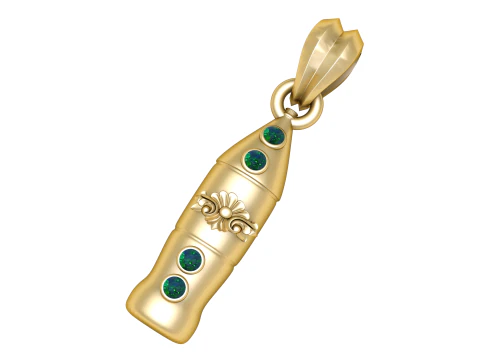 Royal Gem Charm Pendant 3D Printable Model 3D Print Model