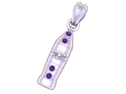 Royal Gem Charm Pendant 3D Printable Model 3D Print Model