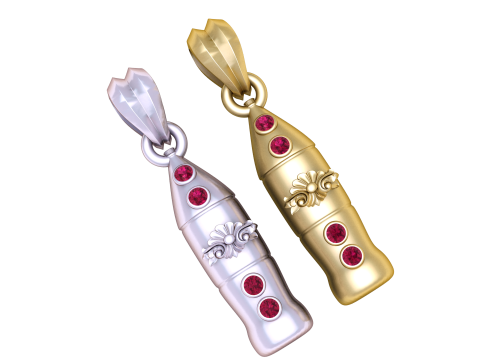 Royal Gem Charm Pendant 3D Printable Model 3D Print Model