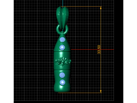 Royal Gem Charm Pendant 3D Printable Model 3D Print Model