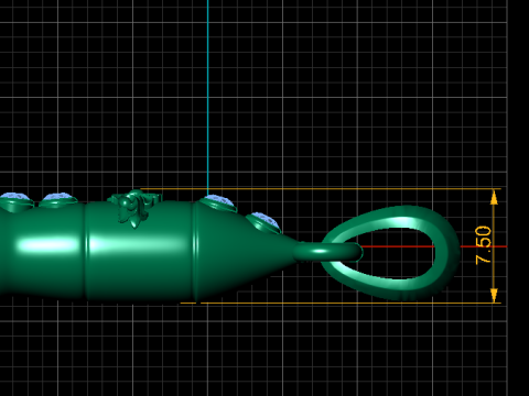 Royal Gem Charm Pendant 3D Printable Model 3D Print Model