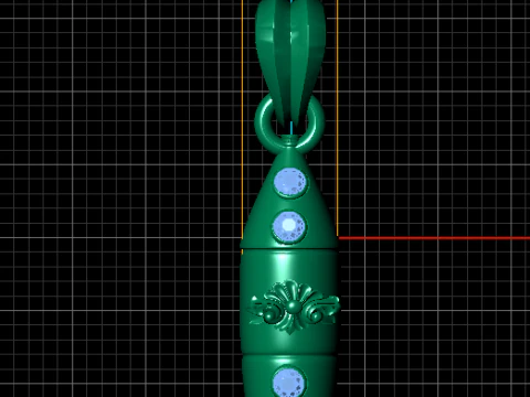 Royal Gem Charm Pendant 3D Printable Model 3D Print Model