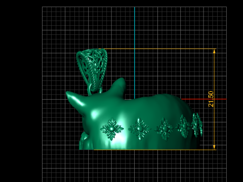 眠っているロイヤル キャット ペンダント 3D 印刷可能モデル 3Dプリントモデル