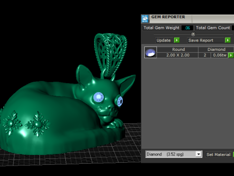 眠っているロイヤル キャット ペンダント 3D 印刷可能モデル 3Dプリントモデル