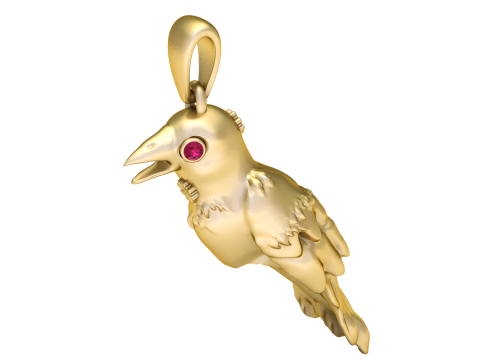 ロイヤル ジェム チャーム ペンダント 3D 印刷可能モデル 3Dプリントモデル