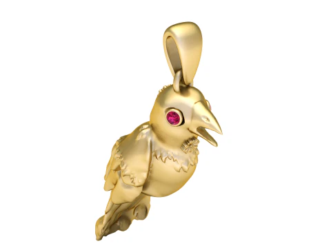 Royal Gem Charm Pendant 3D Printable Model 3D Print Model