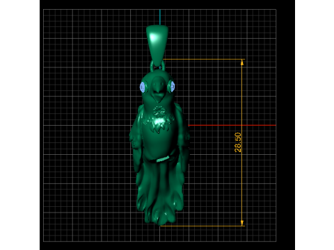 皇家宝石吊坠 3D 打印模型 3D 打印模型