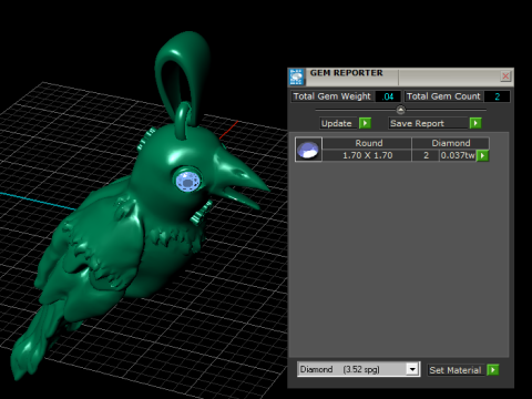 皇家宝石吊坠 3D 打印模型 3D 打印模型