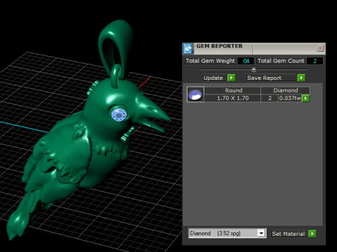 Royal Gem Charm Pendant 3D Printable Model 3D Print Model