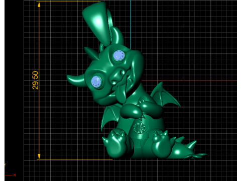 Милый кулон-дракончик 3D Принт Модель