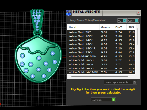 डायमंड ड्रॉप हार्ट पेंडेंट 3D प्रिंट मॉडल