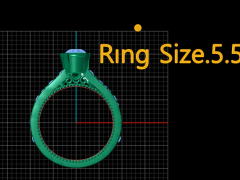 Royal Crown Engagement Ring 3D Print Model