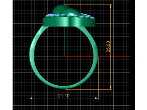 Leaf Swirl Statement Ring 3D Print Model