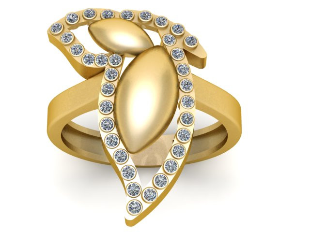 Bague tendance tourbillon de feuilles Modèles 3D en vedette .c4d .max .obj .3ds .fbx .stl .blend 