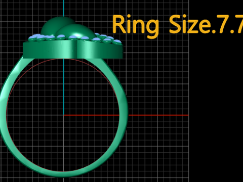 Bague tendance tourbillon de feuilles Modèles 3D en vedette