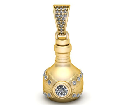 लीफ स्विर्ल ज्वेलरी सेट पेंडेंट इयररिंग्स 3D प्रिंट मॉडल