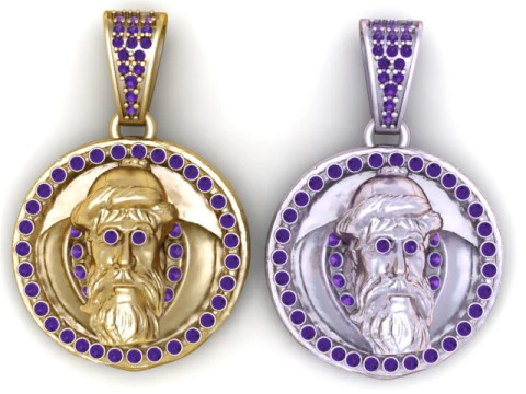 Royal Perfume Bottle Pendant 3D Print Model