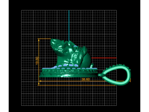 Royal Perfume Bottle Pendant 3D Print Model