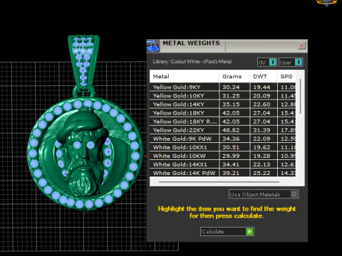 Royal Perfume Bottle Pendant 3D Print Model