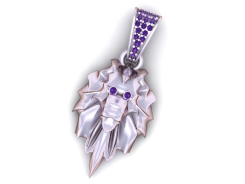 Majestatyczny wisiorek z głową lwa Model do druku 3D