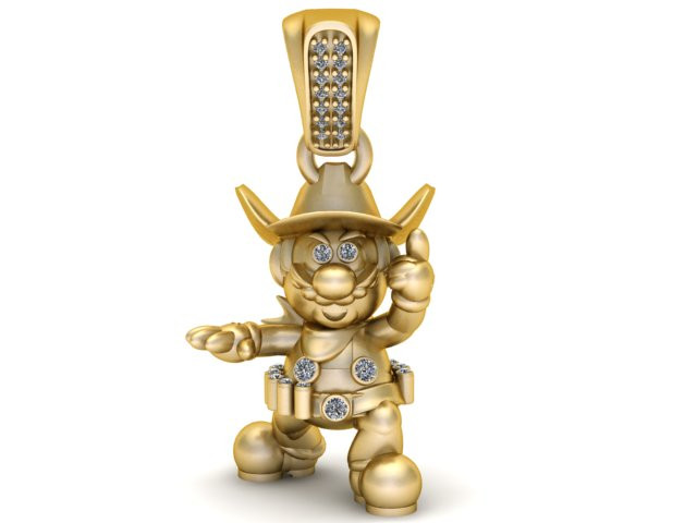 Cowboy held karakter hanger 3D printmodel .c4d .max .obj .3ds .fbx .stl .blend