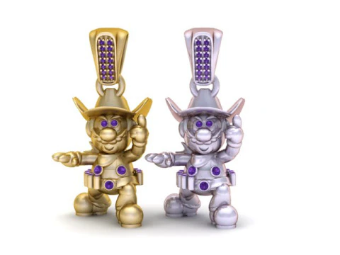 Cowboy Hero Character Pendant 3D Print Model