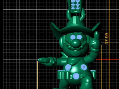 Cowboy Hero Character Pendant 3D Print Model