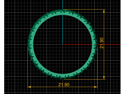 Geometrische zeshoekige patroonband 3D printmodel