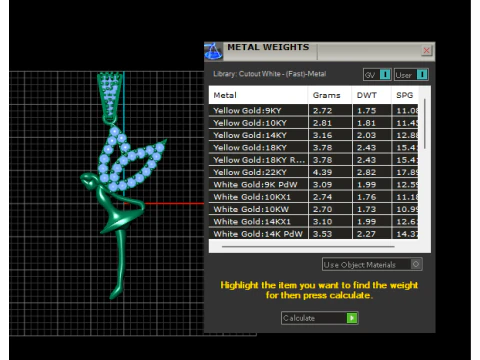 Diamond Fairy Silhouette Pendant 3D Print Model
