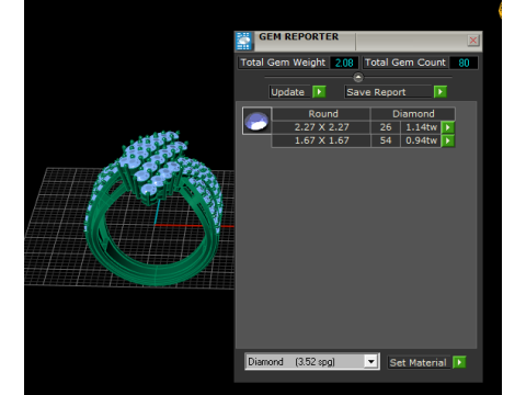 Königlicher Diamant-Cluster-Kronenring 3D Druckmodell
