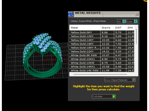Königlicher Diamant-Cluster-Kronenring 3D Druckmodell