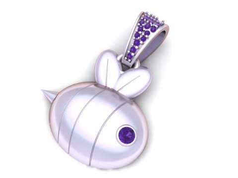 Leuke diamanten bijenhanger 3D printmodel