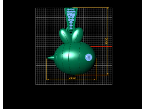 Cute Diamond Bee Pendant 3D Print Model