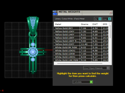 Diamond Halo Cross Pendant 3D Print Model