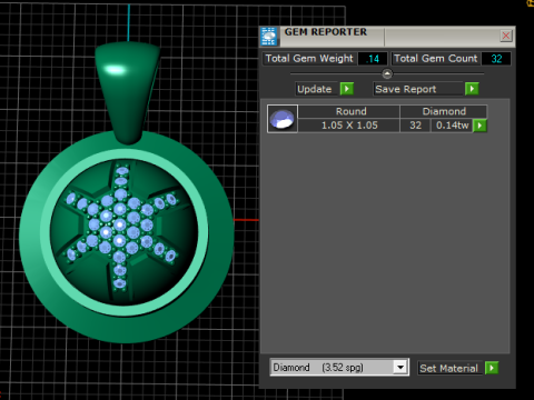 हीरा कछुआ प्रतीक पेंडेंट 3D प्रिंट मॉडल