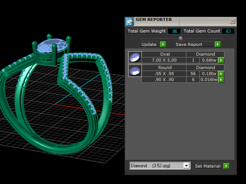 Cincin Solitaire Shank Infinity Split Model Cetak 3D