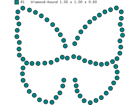 Liontin Sayap Kupu-Kupu Berlian Model Cetak 3D