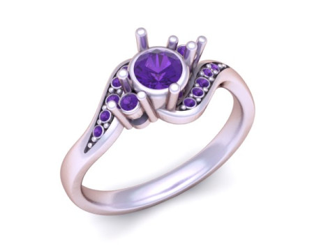 Кольцо-пасьянс с поворотной короной 3D Принт Модель