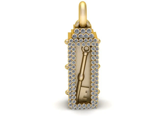 Key of Fortune Pendant 3D Printable Jewelry Model 3D Print Model .c4d .max .obj .3ds .fbx .stl .blend 