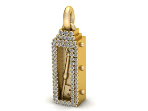 Key of Fortune Pendant 3D Printable Jewelry Model 3D Print Model