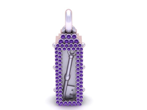 Key of Fortune 吊坠 3D 可打印珠宝模型 3D 打印模型