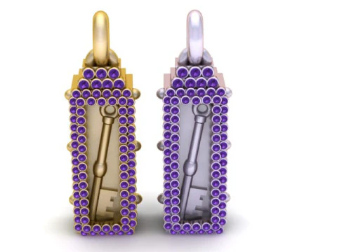 Key of Fortune Pendant 3D Printable Jewelry Model 3D Print Model