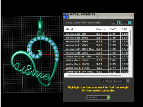 You Me Heart Pendant 3D Print Model