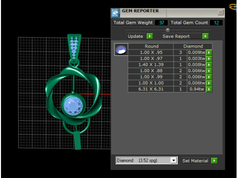 Elegante pingente de c&iacute;rculo torcido modelo de joias para impress&atilde;o em 3D Modelo de Impressão 3D