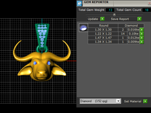 Colgante de cabeza de toro Joyería imprimible en 3D Modelo de impresión 3D