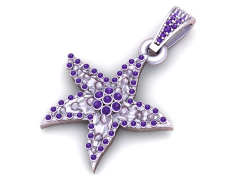 Starfish Pendant Luxury 3D Printable Jewelry Model 3D Print Model