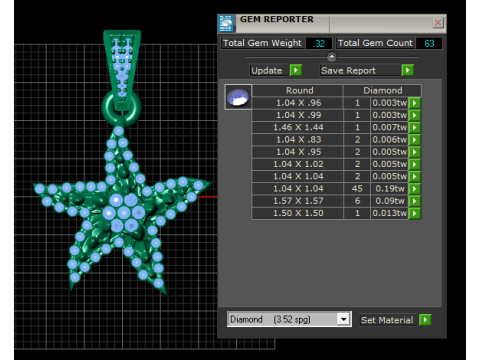 Starfish Pendant Luxury 3D Printable Jewelry Model 3D Print Model