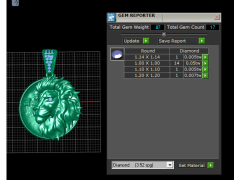 Lion Head Medallion Pendant 3D Printable Jewelry Model 3D Print Model